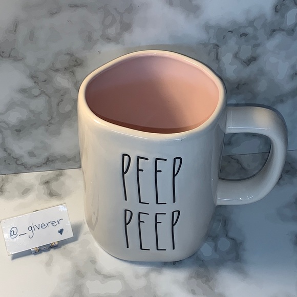 “PEEP PEEP” Pink Inside Easter Rae Dunn Mug - Picture 3 of 10
